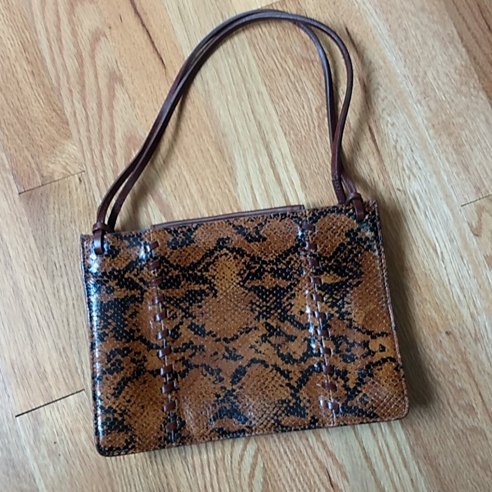Vintage Fossil Leather Snakeskin Styled Bag